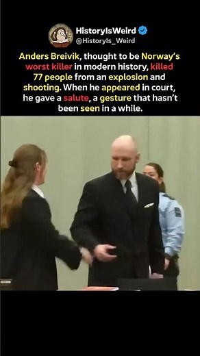 The Chilling Moment Anders Breivik Saluted in Court #shorts