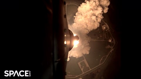 See the Artemis 1 moon rocket's launch and abort system jettison captured on camera