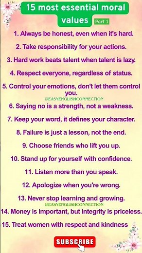 The Best 15 Lines on Moral Values for a Better Tomorrow 💖 Learn essential quotes 👌 #english #shorts