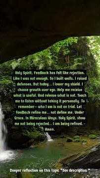 ✞ If feedback feels like rejection… pray this with me #prayertv #lifelessons #faith #neverlosefaith