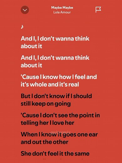Maybe: Full Song Lyrics Video