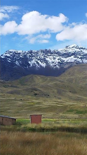 Snow-capped mountain in the Andes range in Peru