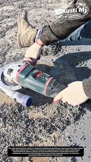Precision Concrete Surface Grinding Technique | Clean and Smooth Finish Process.