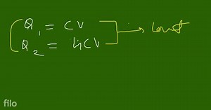A parallel plate condenser of capacity \mathrm{C} is connected ... | Filo