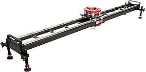 Proaim Flyking 6ft Precision Camera Slider (Mitchell Mount) with 360° Pan & Shock-Absorber Soft Stop End. Compatible with Mitchell/Bowl Tripod. Payload up to 70kg / 154lb. (P-FK-6)