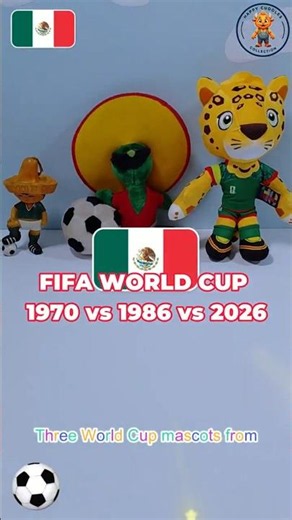 Mexico World Cup Mascots 1970 Vs 1986 Vs 2026! 🇲🇽 #WorldCup #Mexico2026 #FIFAWorldCup