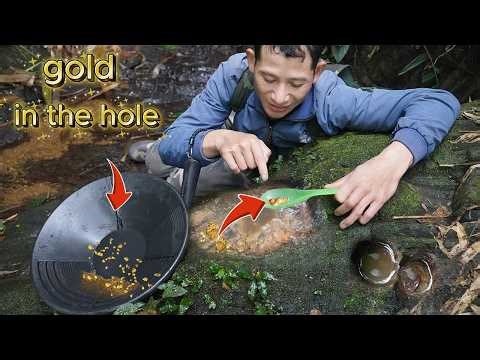 I Found a Large Amount of GOLD in Rock Crevices While Sifting