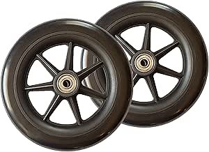 Stander Replacement 6-inch Walker Wheels, 6 Inch Rollator-Wheels for Adults, Seniors, and Elderly, Compatible with Stander's Wonder-Walkers and Wonder-Rollators, Set of 2