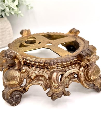 Vintage Brass Lamp Base, Cast Metal Display Stand - Etsy