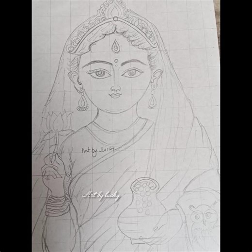 Laxmi Devi Painting 😍 #shorts #art #painting #laxmi