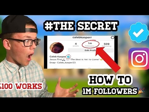How To Get 1M Followers On Instagram!