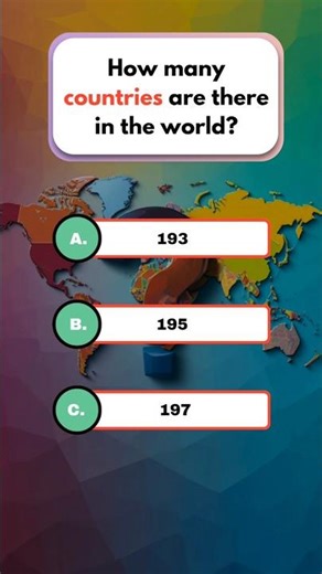 How Many Countries Are There in the World? 🌍 | World Quiz #quiz #didyouknow