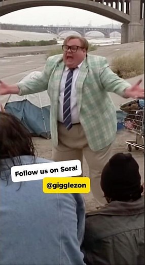 Chris Farley as Matt Foley from SNL motivating the homeless at a camp down by the river.