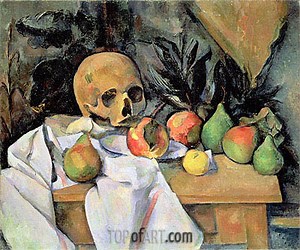 Still Life with Skull | Cezanne | Painting Reproduction