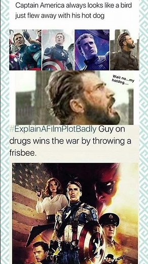 Captain America Explained BADLY 🤣 | Frisbee Wins the War