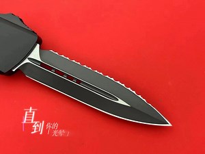 Microtech 微技术 Combat Troodon 战斗大龙 全黑特勤双锋单边齿M390