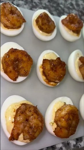 🦞 Crawfish Deviled Eggs 🥚