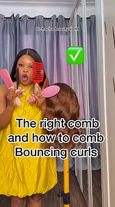 How to comb bouncing curls and the right comb | Chacha beautyworld