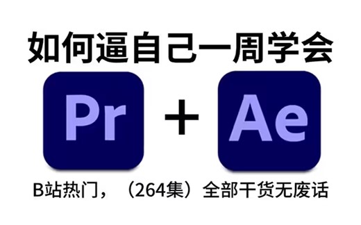 【PR教程 AE教程】不要再去盲目自学了，专为零基础小白量身录制的PR AE入门全套视频（2025新手入门实用版）