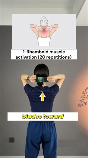 Fix Neck Pain & Rounded Shoulders with a Water Bottle | 4 Simple Posture Exercises #trending