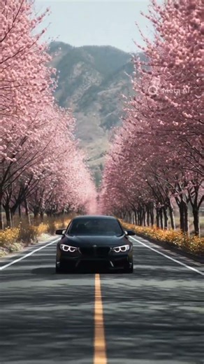 Drive between the Blossom Trees..#mineworld #nature #blossom #travel