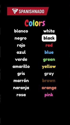 Spanish Colors Made Easy 🌈Learn Them Fast #LearnSpanish #BeginnerSpanish #howtospanish #easyspanish