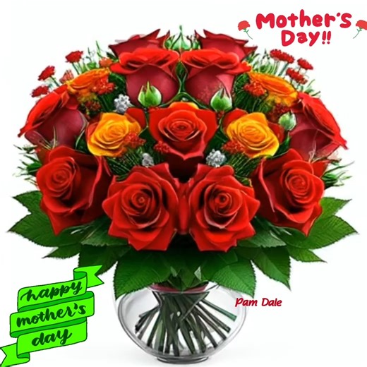 Mother's Day Bouquet of Roses. | Pam's Gifs and Videos