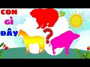 Con Vật Cho Bé Học Nói | Con Gì Đây - Con Ngựa, Con Gấu, Heo Rừng
