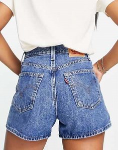 Levi's high waisted mom short in mid wash  | ASOS