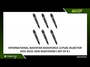 International Navistar MaxxForce 13 Fuel Injector 2011-2015: OEM 5010732R92 ( Set of 6 )