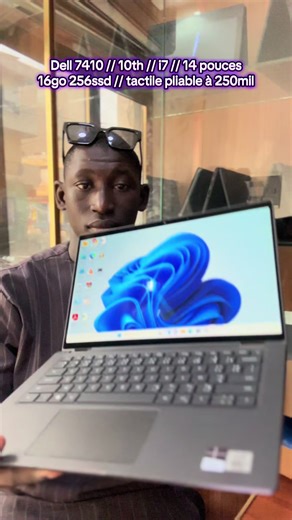 77 020 50 75 // Dell 7410 // 10th // i7 // 14 pouces 16go 256ssd // tactile pliable à 250mil #uvs #unchk #ordinateur #dell #windows