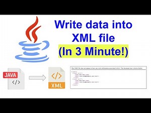 Write Data into XML file in Java (In 3 Minute!)