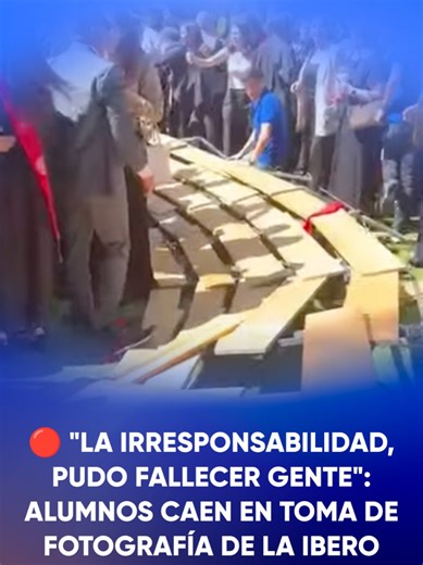 Caída de templete en graduación de la IBERO: ¡Qué barbaridad!