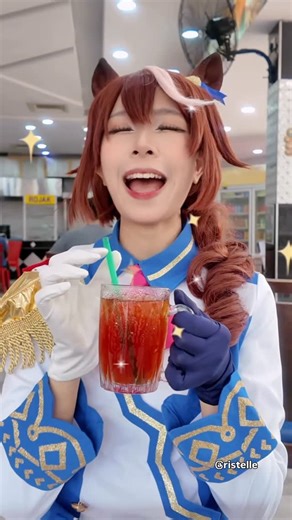 Ristelle on Instagram: "GET YOUR TEH O AIS NOW 🐴🐴✨☕️!! 🤣🤣 See you guys at @comic_fiesta as I will be boothing at Cosplay Alley, Booth C-E07 this weekend 💕💕 W abang for doing this 🤣 #tokaiteio #tokaiteiocosplay #umamusumeprettyderby #umamusume #umamusumecosplay @cygames_inc @cygames_eng"