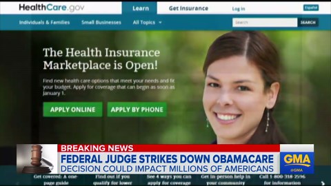 A Texas judge ruled Obamacare unconstitutional