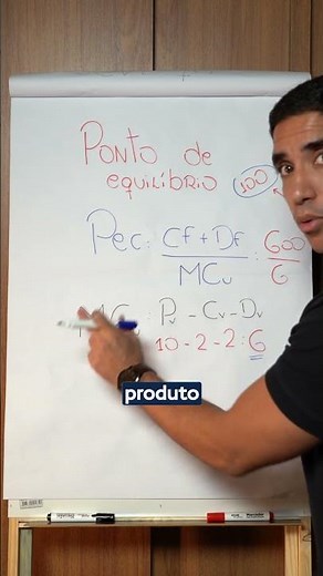 FÓRMULA DO PONTO DE EQUILÍBRIO CONTÁBIL: ENTENDA EM 1 MINUTO #pontodeequilibriocontábil