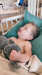The classic Petey kiss never gets old. I will share a post-surgery update in a separate post right now 💙 #perfectpeter | The Mellor Family