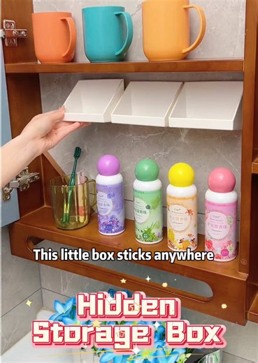 Hidden storage that's... well, HIDDEN! 🕵️‍♀️✨ These self-adhesive boxes stick underneath your desk, creating instant secret storage for pens, sticky notes, or earbuds. Zero desktop space used, zero clutter visible. Your minimalist dreams just came true. #HiddenStorage #DeskOrganizer #UnderDeskDrawer #MinimalistDesk #SelfAdhesive