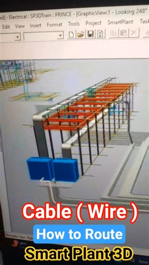 Electrical Cable Routing | SP3D #sp3d #design #electrical #shorts #trendingshortsvideo #viralshort