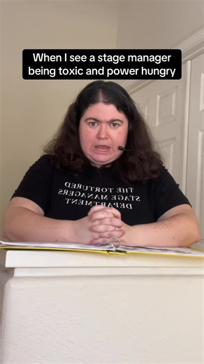 If that’s how you act as a stage manager then this career path is not for you #stagemanager #stagemanagerlife #backstage #theatre #musicals