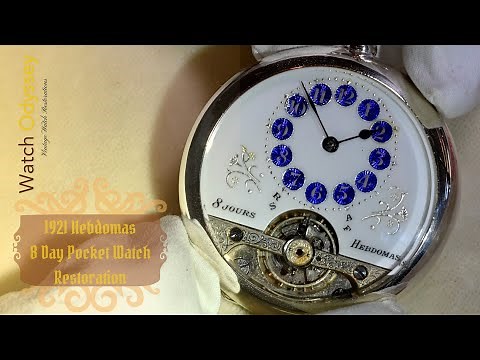 1921 Hebdomas 8 Day #vintage #pocketwatch #watch #restoration