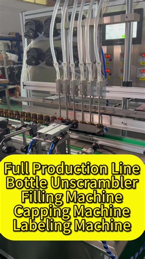 Máquinas en la línea de producción para embotellado