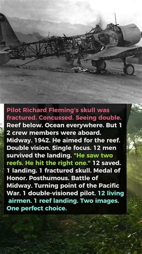 Skull-Fractured Pilot Saved 12 Men Crash-Landing on a Reef With a Cracked Head at Midway