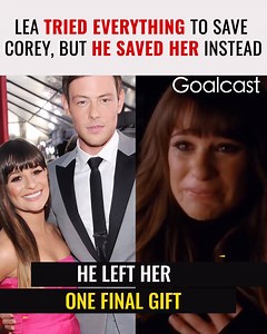 3.5M views · 18K reactions | Lea Michele and Cory Monteith were in love onscreen in Glee and in real life, until tragedy ripped them apart for good. How did Lea overcome her loss? | Goalcast | Facebook