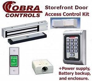 Single Door Magnetic Lock kit for Aluminum framed glass storefronts