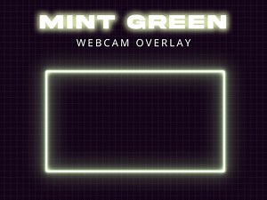 Mint Green Neon - Animated Webcam Overlay, Glowing Stream Overlay, Camera Frame, Twitch Streaming Overlay, Webcam Border, Vtuber Assets - Etsy UK