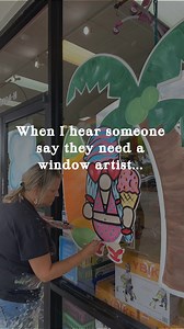 4.9K views · 33 reactions | SUMMER IS JUST AROUND THE CORNER  I'm booking #summerdecor windows in May! Whether you want to paint a boutique, salon, tanning salon, ice cream shop, bakery, dentist office, restaurant, or whatever your business might be, be sure to reach out and let's make your windows colorful and fun! #windowpainting #windowsplash #houstonartist #summertime #Advertising #promotion | Decorative Painting by Laura | Facebook
