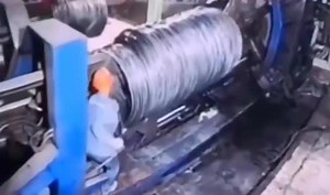 Worker crushed by a machine