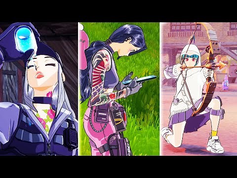 Fortnite Cyber Infiltration Pack Review & Gameplay. Anime Legends Skins, Back Blings, Pickaxes