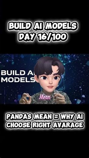 Day 16/100 Pandas Mean vs Median = Why AI Chooses the RIGHT Average #shorts #aivideo